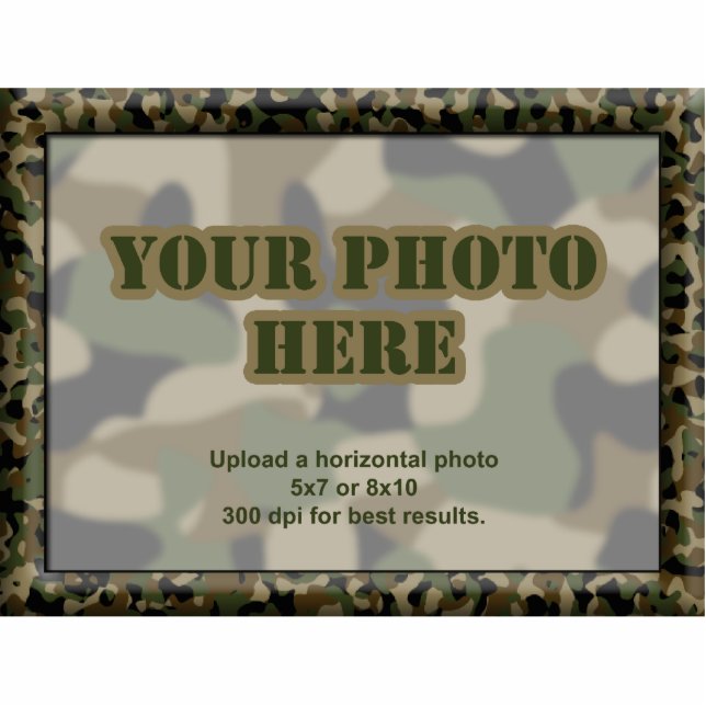 Magnet Photo Sculpture Cadre photo militaire Camouflage (Devant)
