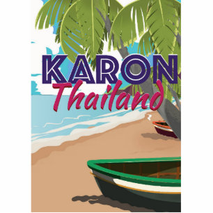 Magnet Photo Sculpture Caricature de Karon thaïlande poster de voyage.