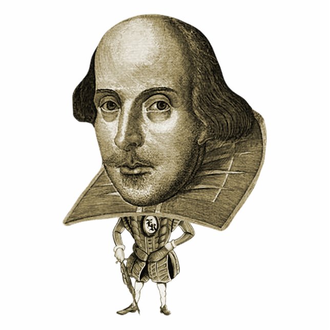 Magnet Photo Sculpture Caricature de Shakespeare (Devant)