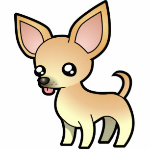 Magnet Photo Sculpture Cartoon Chihuahua (manteau lisse)