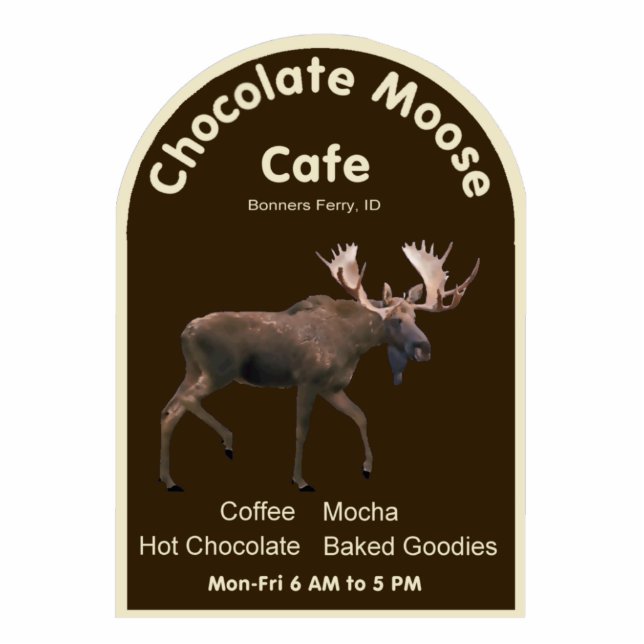 Magnet Photo Sculpture Chocolat Moose Café (Devant)