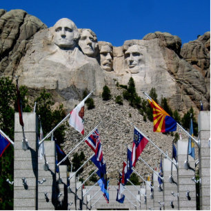 Magnet Photo Sculpture Dakota du Sud Mont Rushmore