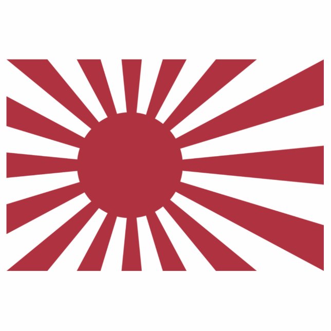 Magnet Photo Sculpture Drapeau du soleil levant impérial du Japon, Edo à  (Devant)