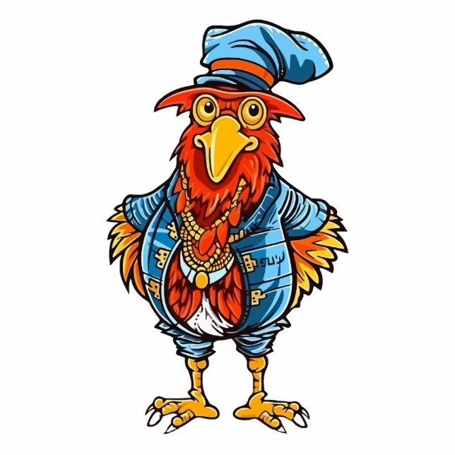Magnet Photo Sculpture Drôle Bossy Cartoon Rooster (Devant)