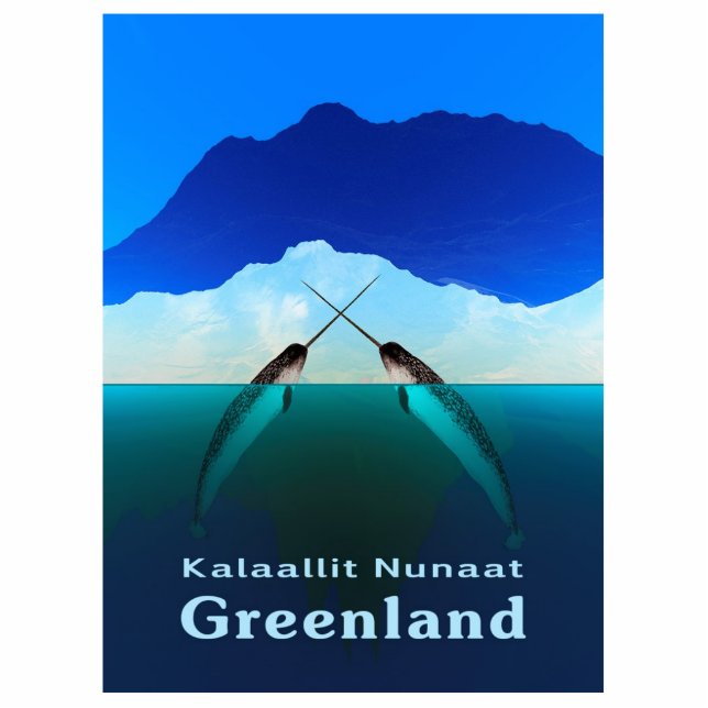 Magnet Photo Sculpture Groenland - Narwhal (Devant)