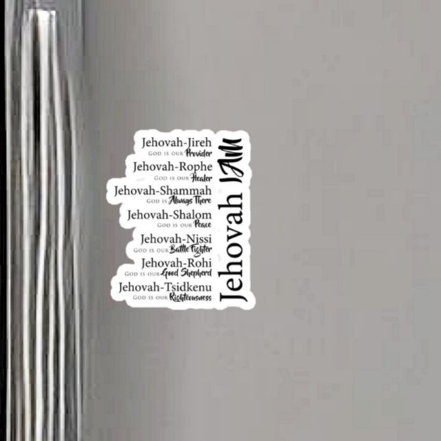 Magnet Photo Sculpture Jehovah noms découper Magnet (Approximate size and shape
)