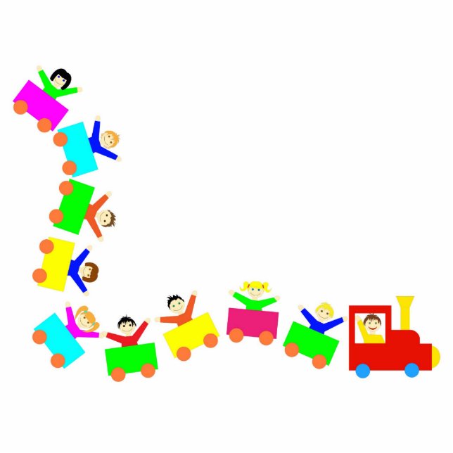 Magnet Photo Sculpture Joyeux Train pour enfants (Devant)