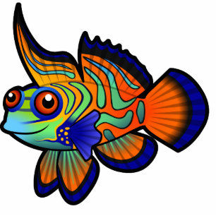 Magnet Photo Sculpture Mandarine de bande dessinée/poissons de Dragonet
