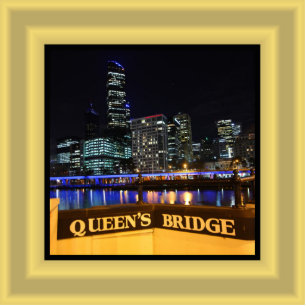 Magnet Photo Sculpture Melbourne Australie Lumières CBD au-dessus du pont