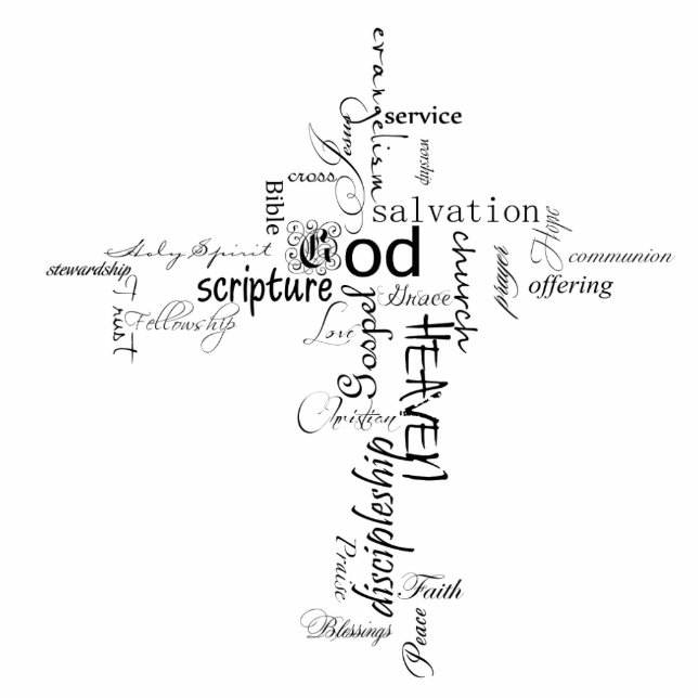 Magnet Photo Sculpture Mots chrétiens intermagnétique (Devant)