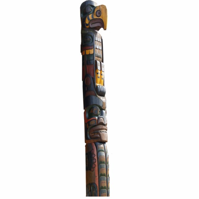 Magnet Photo Sculpture Mystic Native American Totem Pole Sculpté Gift (Devant)