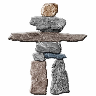 Magnet Photo Sculpture Mystique amant natif américain inukshuk sculpté