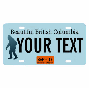 Magnet Photo Sculpture Plaque de licence Sasquatch de la Colombie-Britann