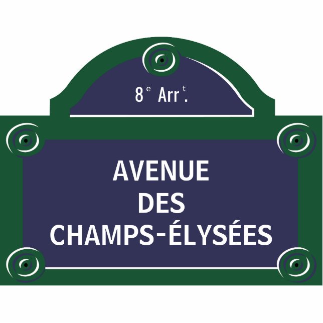 Magnet Photo Sculpture Plaque de rue faite sur commande de Paris (Devant)