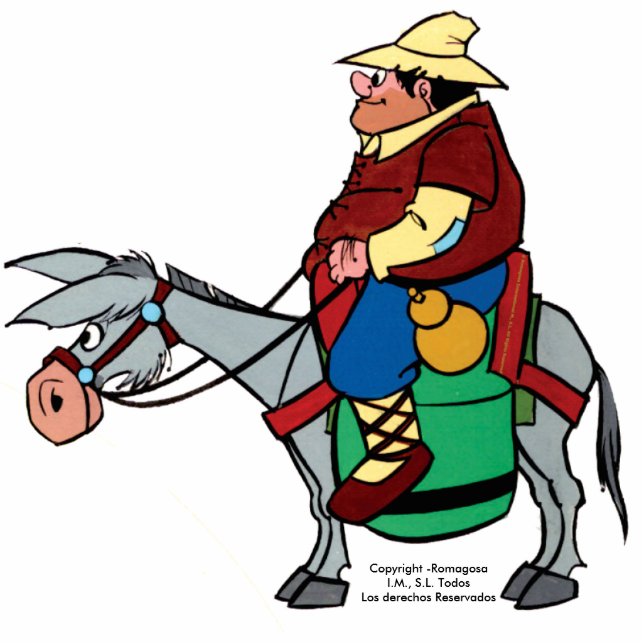 MAGNET PHOTO SCULPTURE SANCHO PANZA ET RUCIO (Devant)