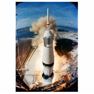 Magnet Photo Sculpture Saturn V Rocket launch 1969 Apollo Spacecraft
