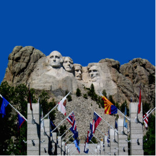 Magnet Photo Sculpture Souvenir photo personnalisable Mount Rushmore