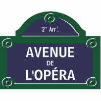 Symbole de rue Opera Custom Paris