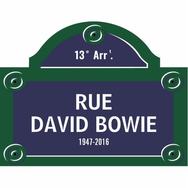 Magnet Photo Sculpture Symbole parisien de la rue Bowie (Devant)