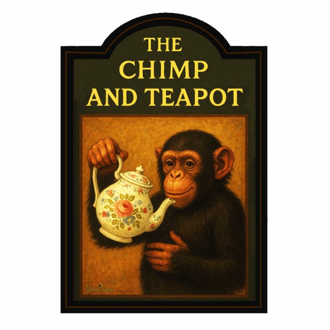 Magnet Photo Sculpture The Chimp And Teapot Pub (Devant)
