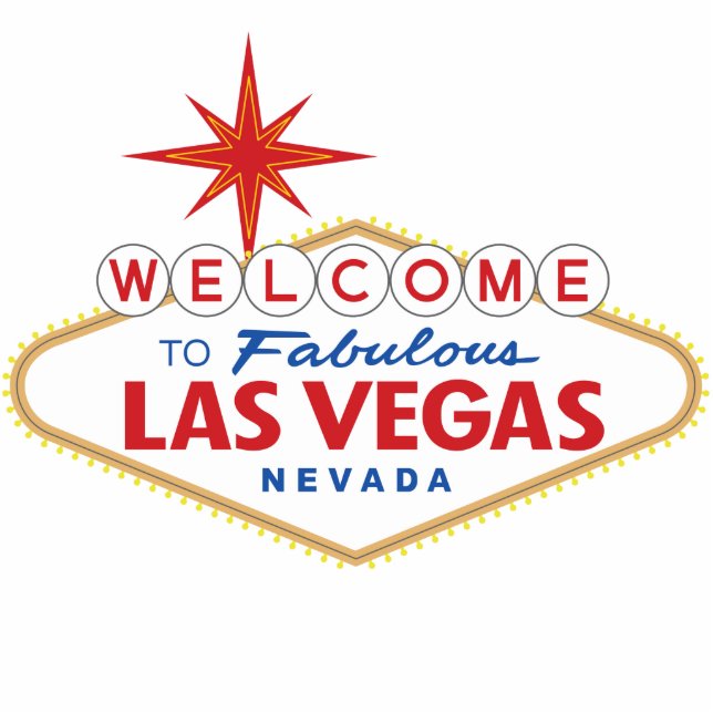 Magnet Photo Sculpture Welcome to Fabulous Las Vegas, Neigée (Devant)