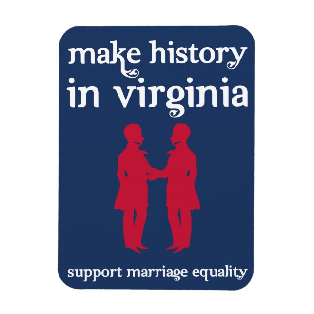 Magnet pour l'égalité de mariage en Virginie (Vertical)