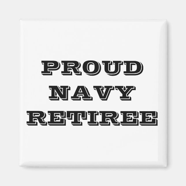 Magnet Proud Navy Retiree (Vorne)