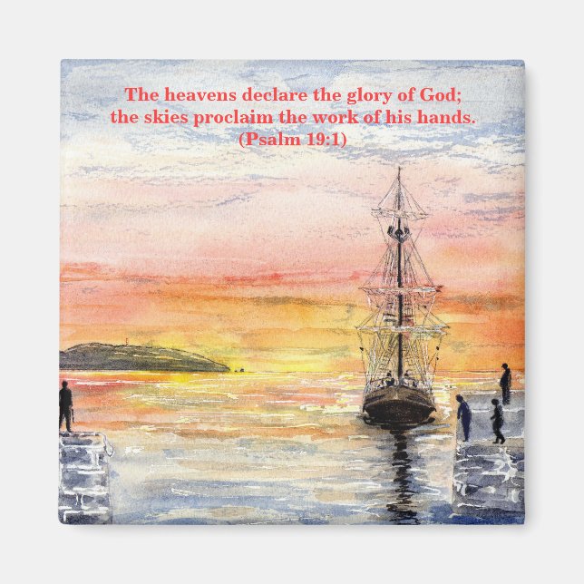 Magnet "Psalms & Watercolor" (Vorne)