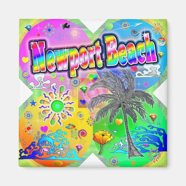 Magnet Quadro Seasons de Newport Beach (Devant)