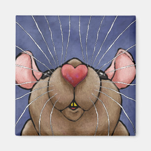 Magnet Rat Mignon avec Cœur