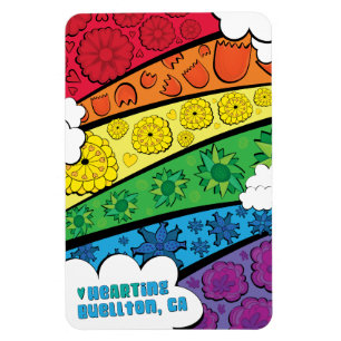 Magnet - Regenbogen-Blume - Buellton.Art