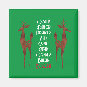 Magnet - Rentier des Weihnachtsmannes - Rudolph