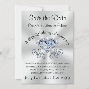 Magnet Réservez la date Personnalisé, Diamant Éton