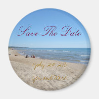 Magnet Réservez la date sur la plage