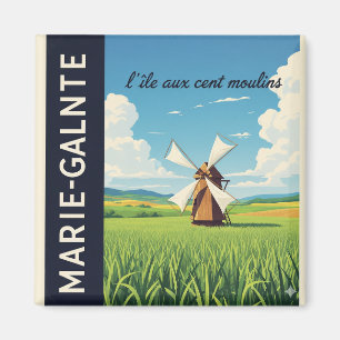Magnet Retro Marie-Galante Mühle Guadeloupe