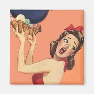 Magnet ~ RETRO überraschtes entsetztes