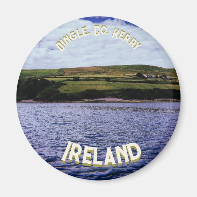 Magnet rond de la péninsule de Dingle (Devant)