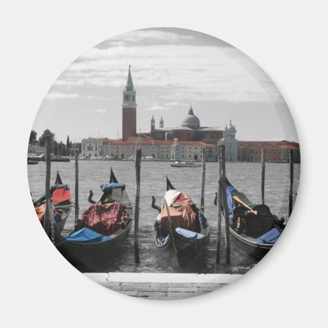 Magnet rond de Venise (Devant)