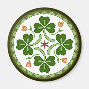 Magnet rond - Irlandais Bonne chance Hex