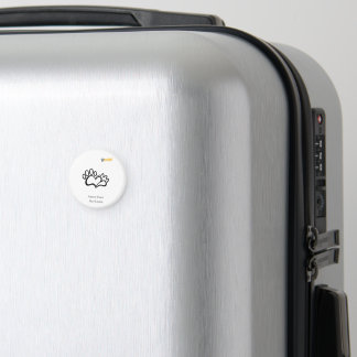 Magnet Rond Nom Personnalisé Minimaliste Patte de