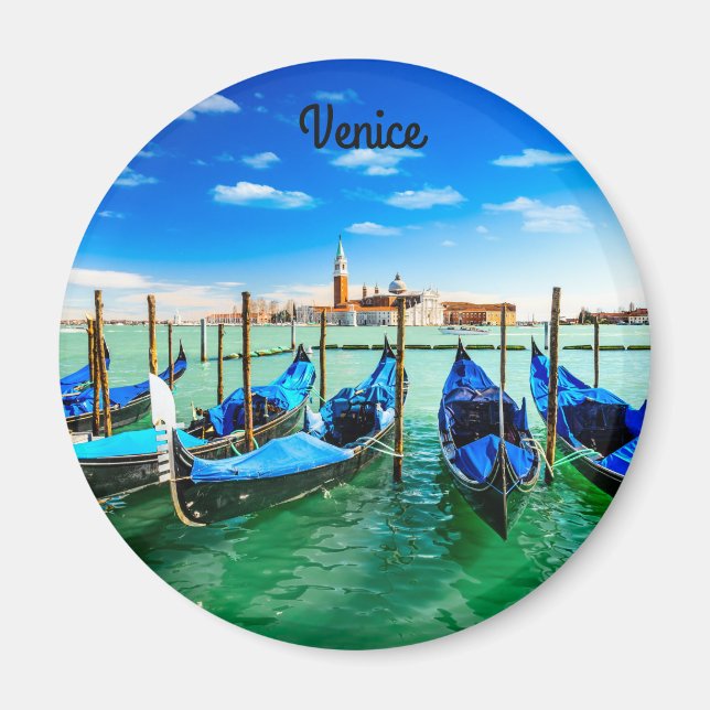 Magnet rond Venise Italie (Devant)