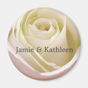 Magnet rose blanche de mariée
