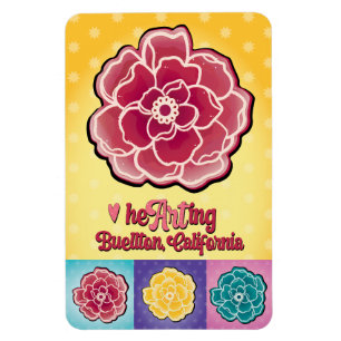 Magnet - Roses pop - Buellton.Art