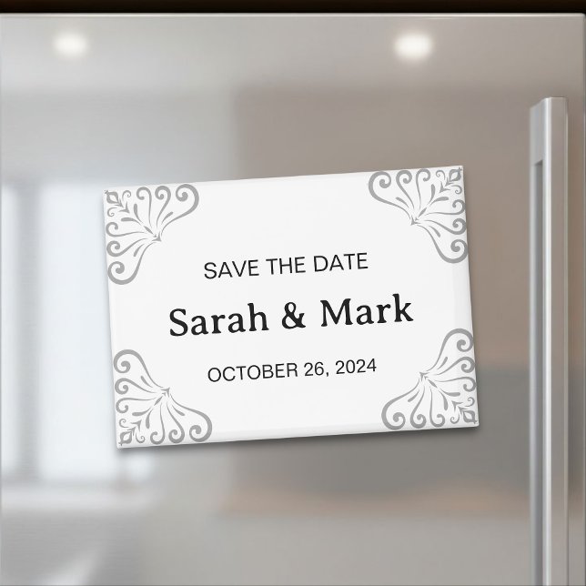 Magnet Save the Dates - Modern White Design (Von Creator hochgeladen)