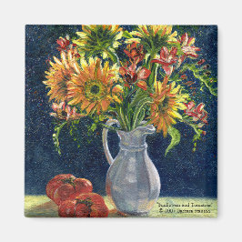 Magnet "Sonnenblumen und Tomaten"