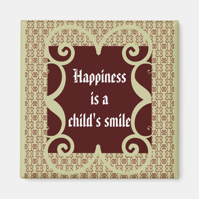 MAGNET SOURIANT POUR ENFANT DE STYLE ANTIQUE (Devant)
