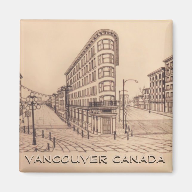 Magnet Souvenir Magnet de Vancouver Boutons et cad (Devant)