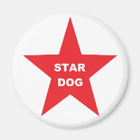 Magnet Star Dog auf Red Star