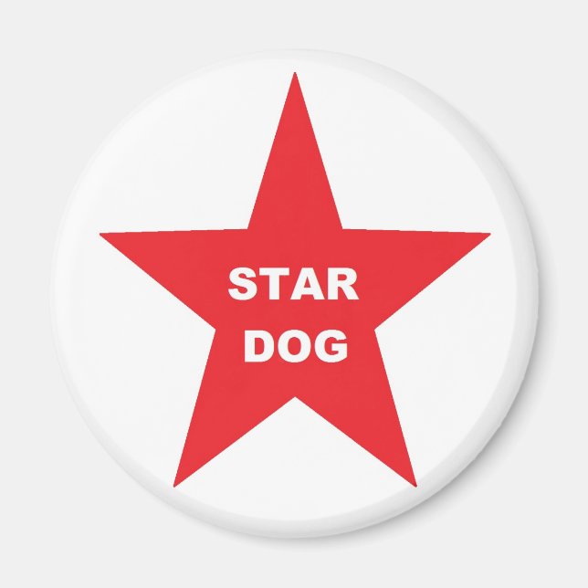 Magnet Star Dog auf Red Star (Vorne)