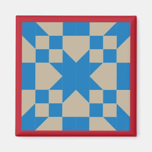 Magnet - Straße zum Oklahoma-Steppdecken-Quadrat